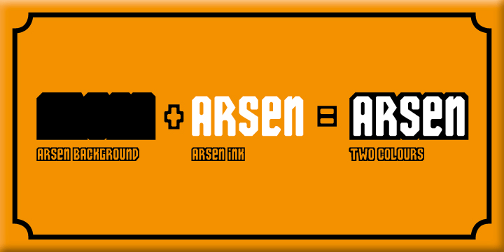 Пример шрифта Arsen Back ground
