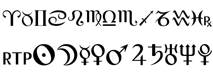 Пример шрифта Astro 25