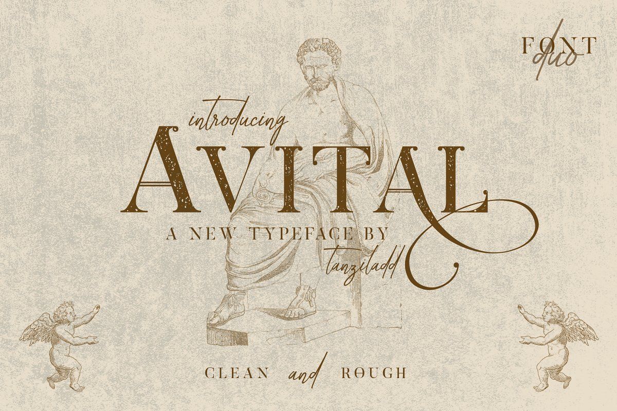 Пример шрифта Avital
