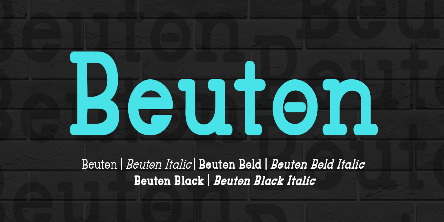 Пример шрифта Beuton