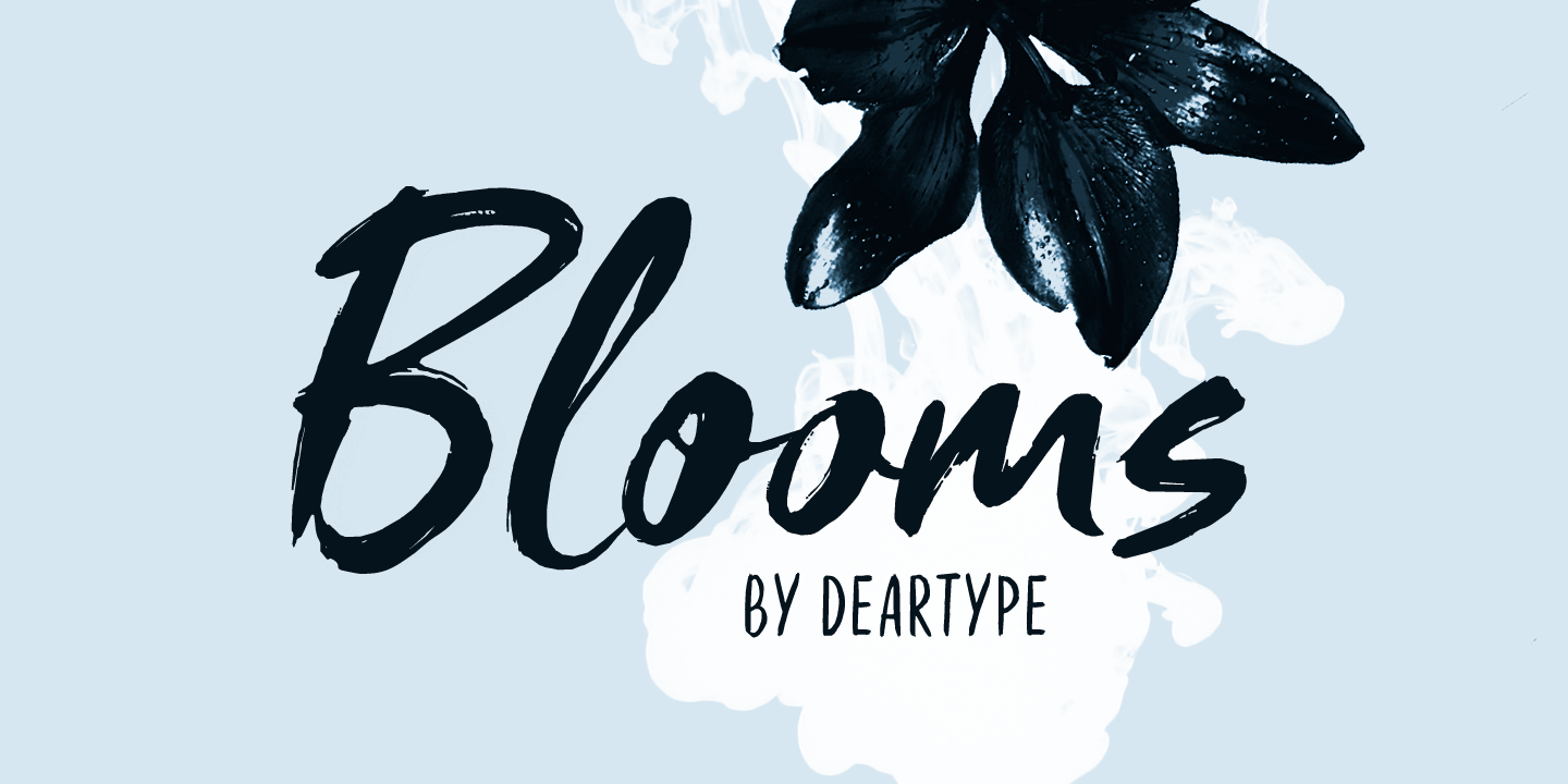 Пример шрифта Blooms