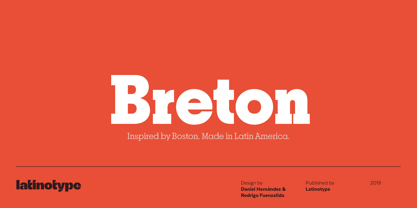 Пример шрифта Breton
