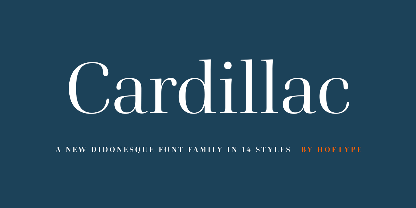 Пример шрифта Cardillac