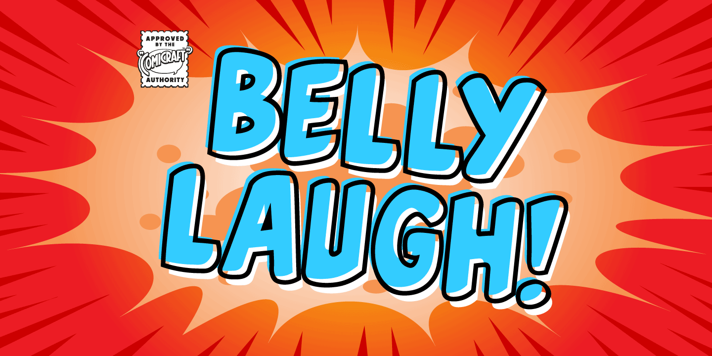 Пример шрифта CC Belly Laugh