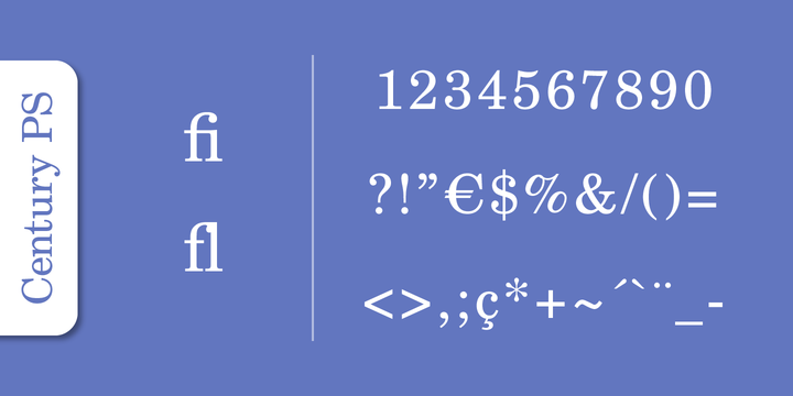 Пример шрифта Century PS Pro Italic