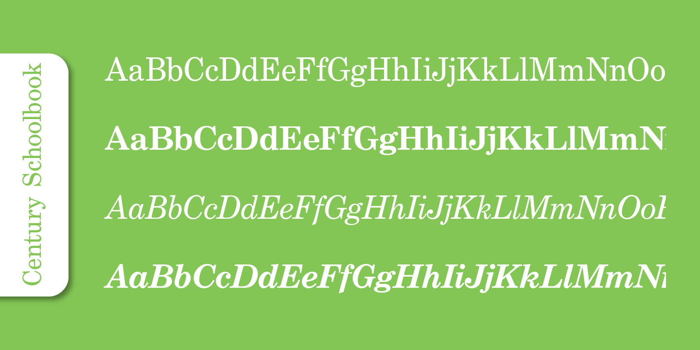 Пример шрифта Century Schoolbook Pro Bold Italic
