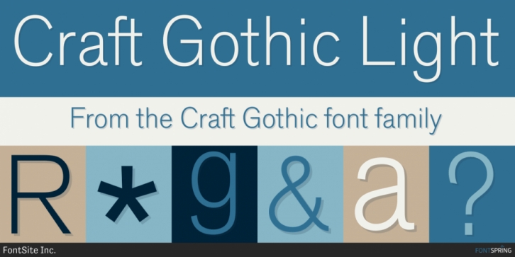 Пример шрифта Craft Gothic Italic
