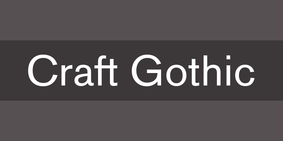 Пример шрифта Craft Gothic