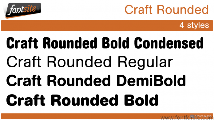 Пример шрифта Craft Rounded Demi Bold