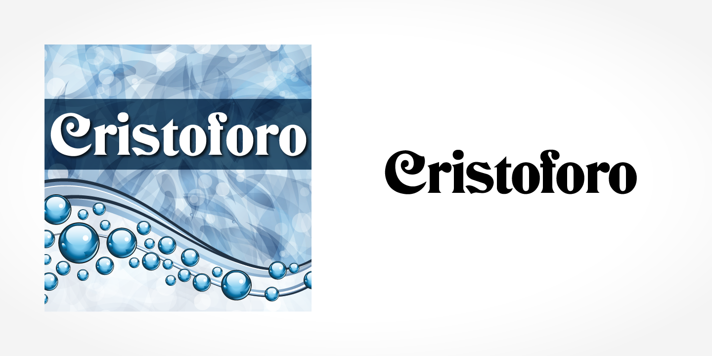 Пример шрифта Cristoforo