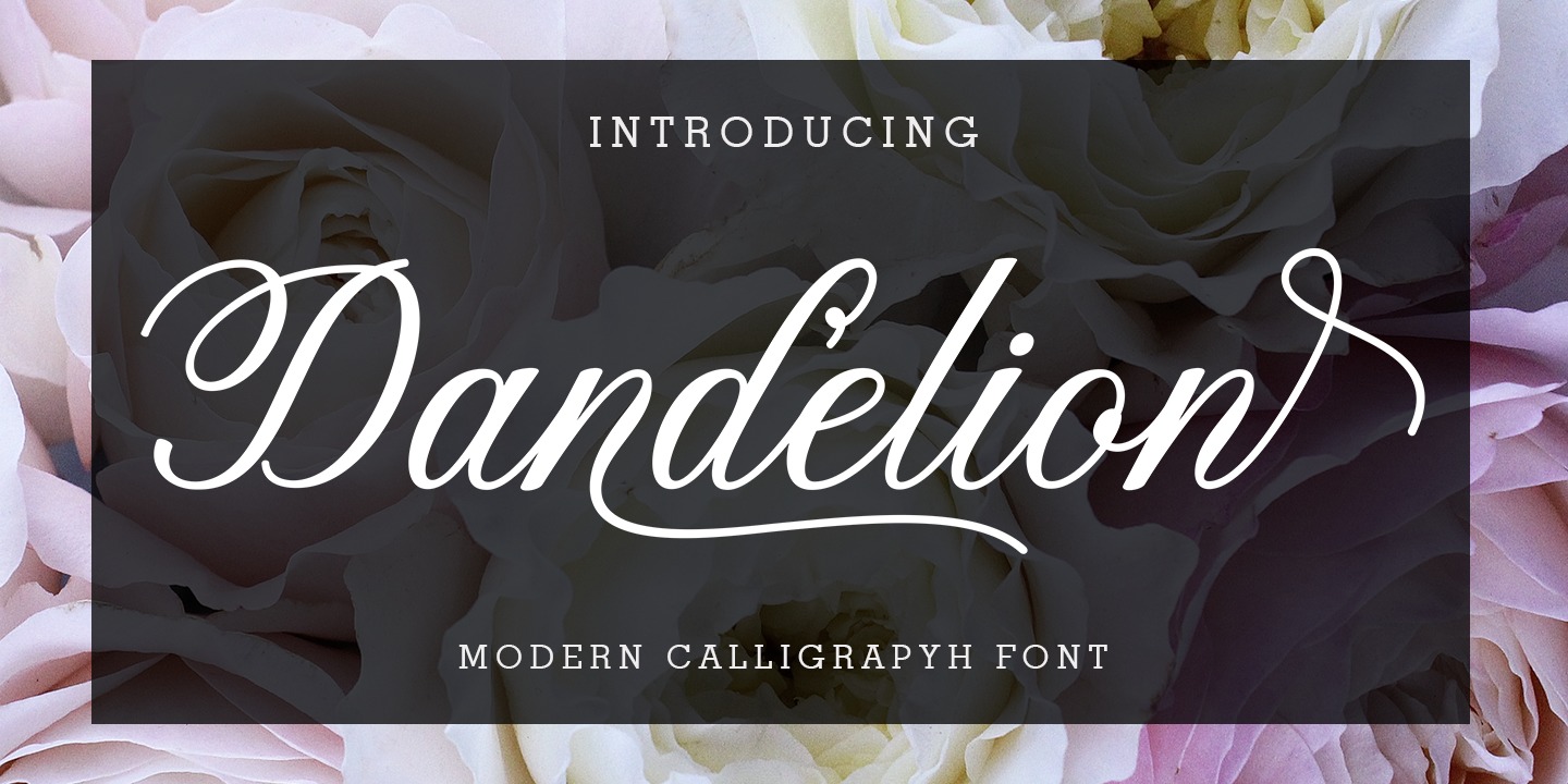 Пример шрифта Dandelion Script