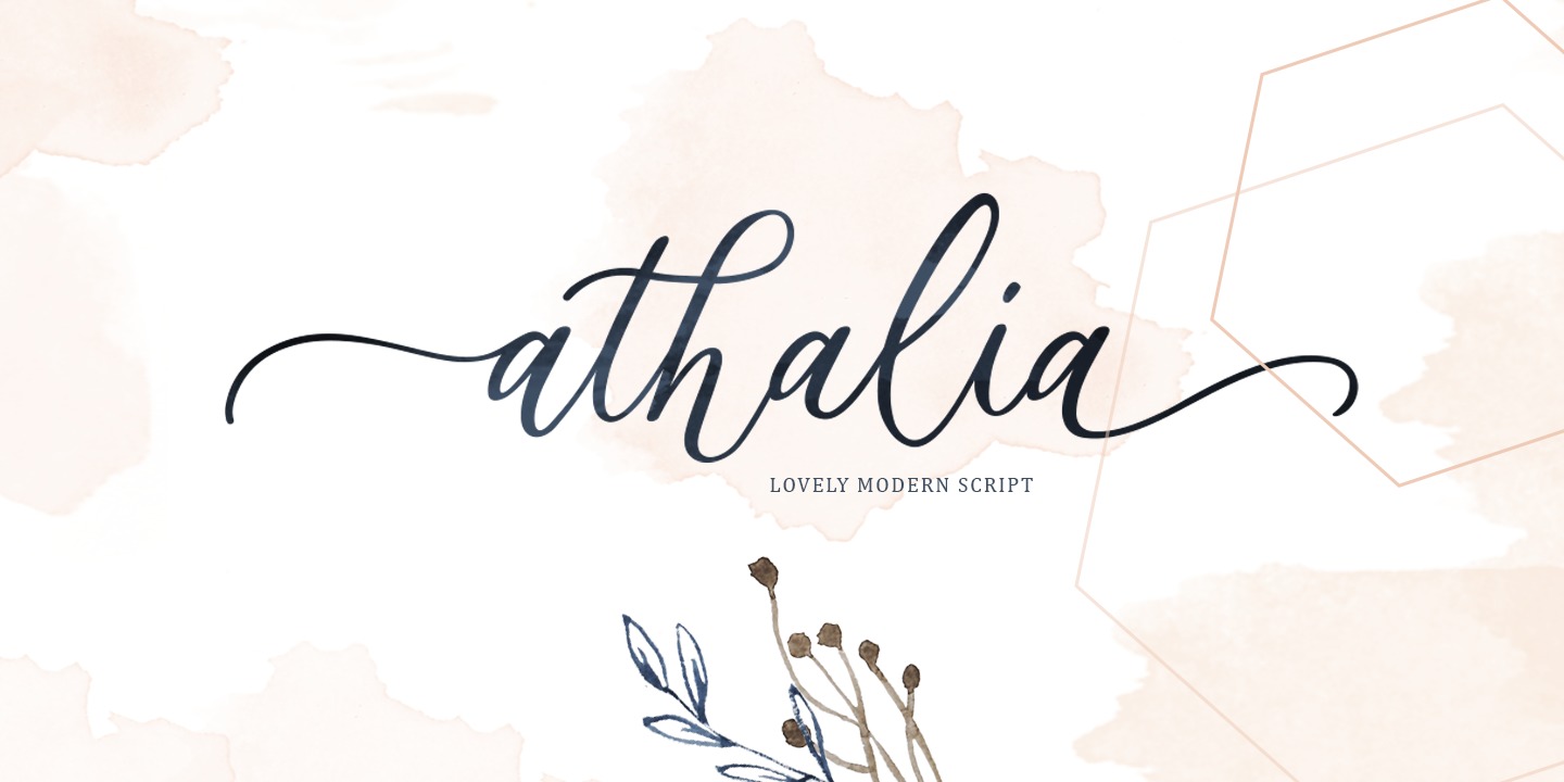 Пример шрифта Athalia Script