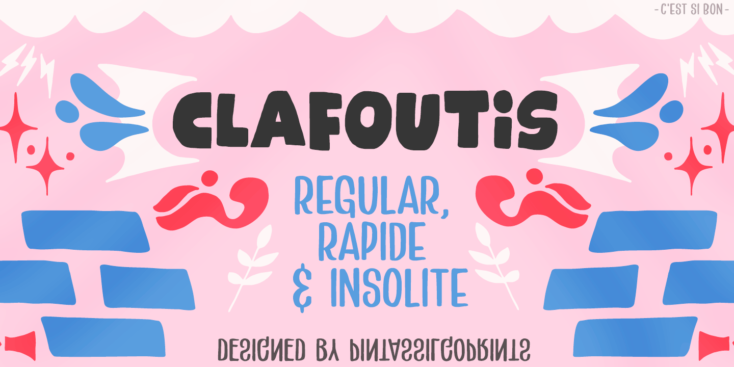 Пример шрифта Clafoutis
