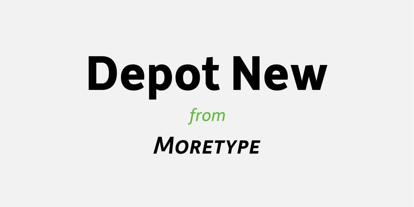 Пример шрифта Depot New