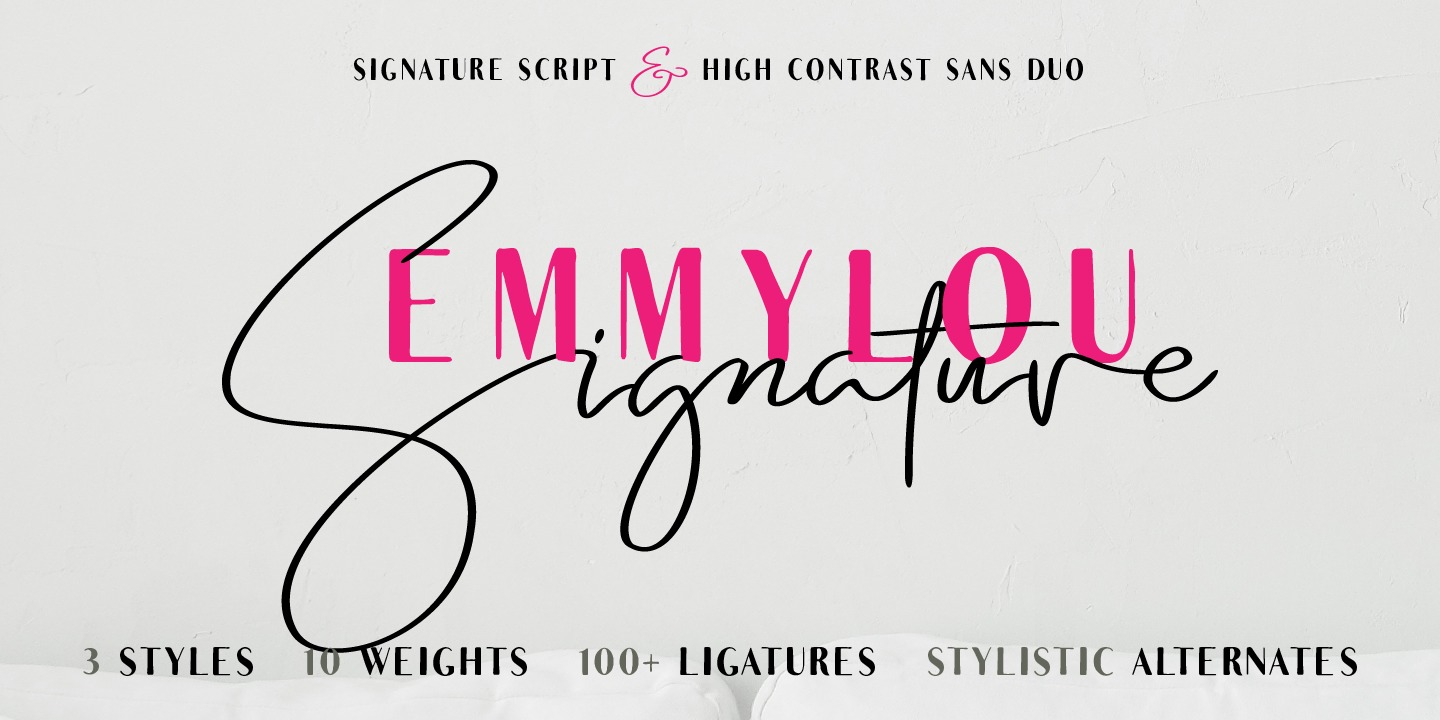 Пример шрифта Emmylou