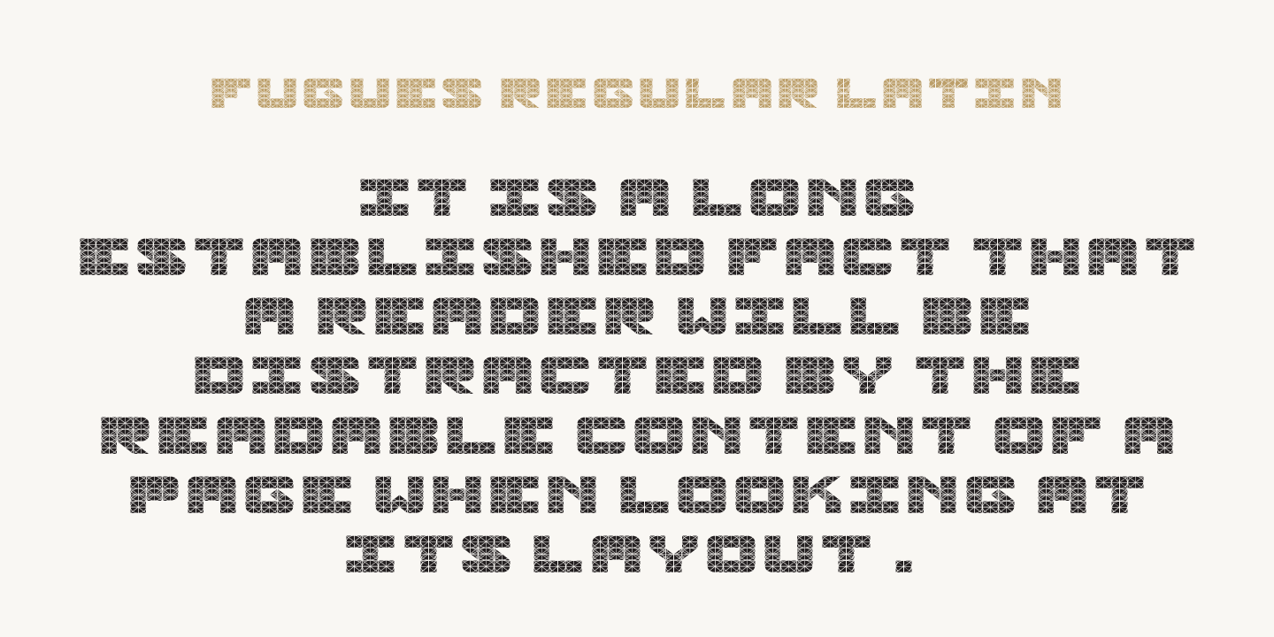 Пример шрифта Fugues Solid Outline Italic