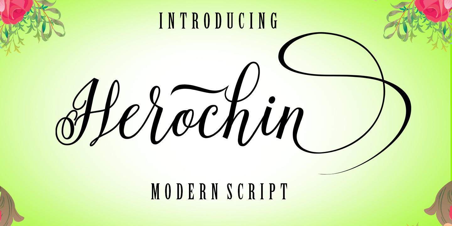 Пример шрифта Herochin