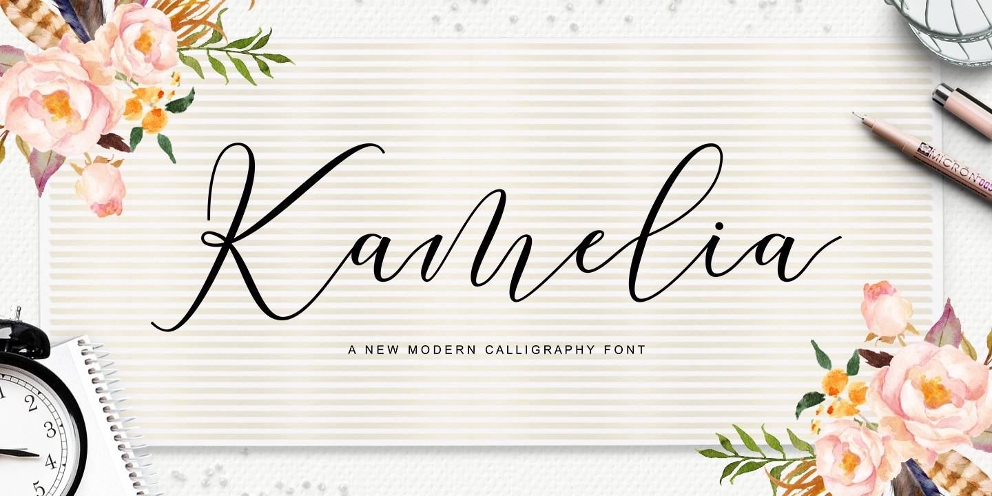 Пример шрифта Kamelia Script