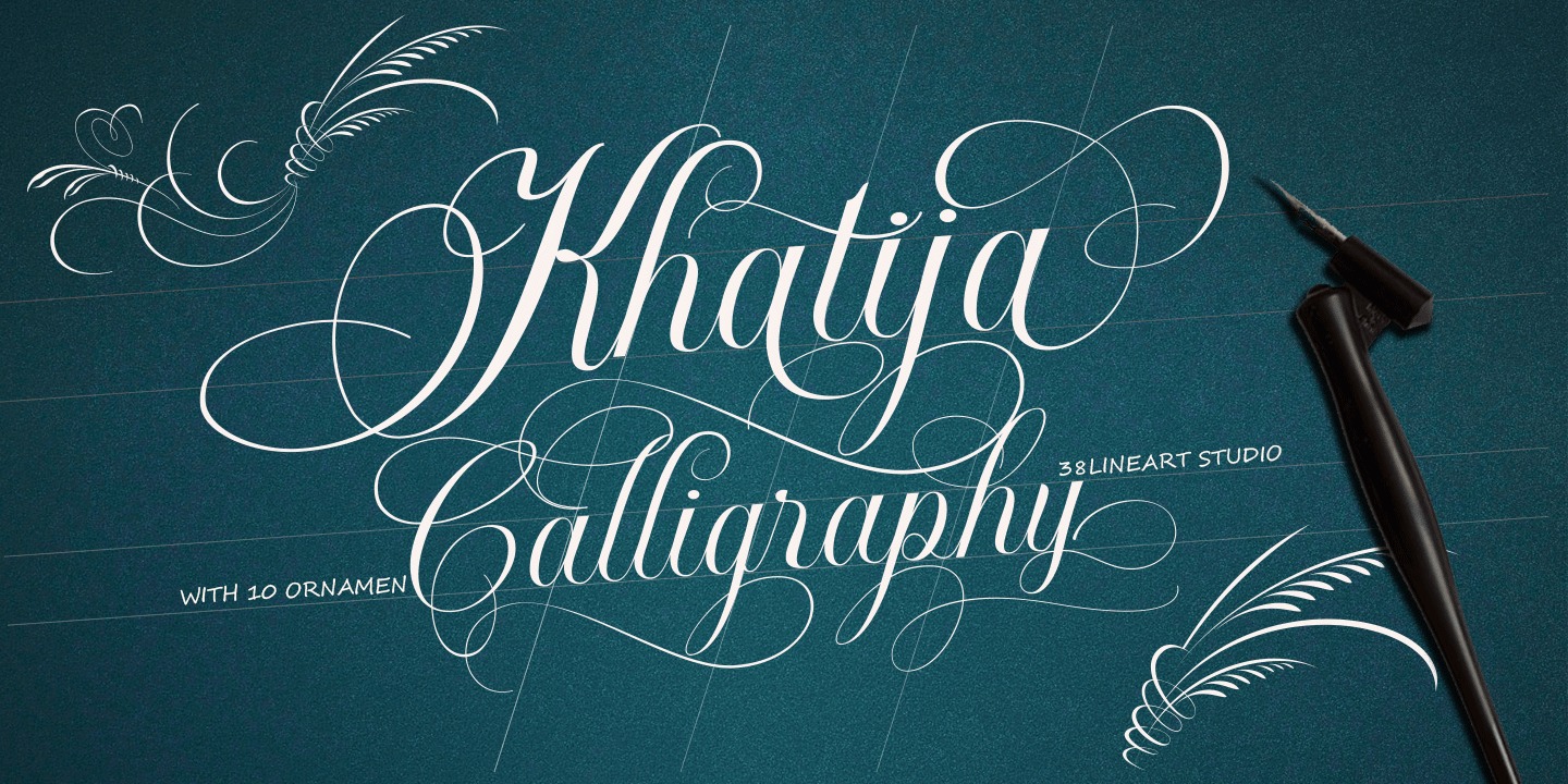 Пример шрифта Khatija Calligraphy