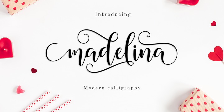 Пример шрифта Madelina Script