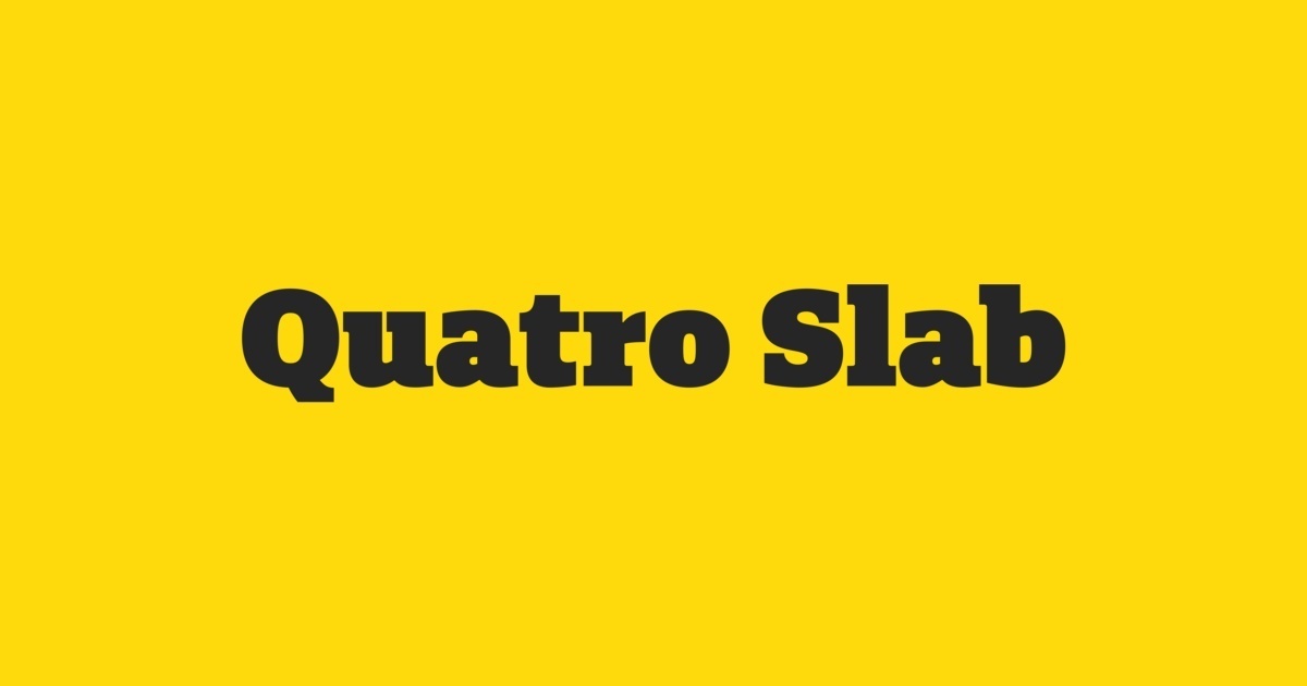 Пример шрифта Quatro Slab