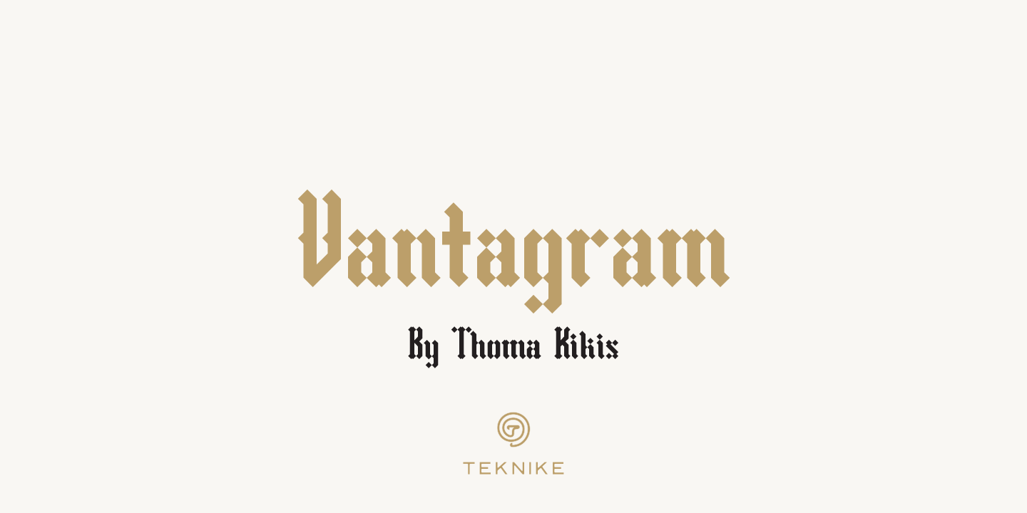 Пример шрифта Vantagram