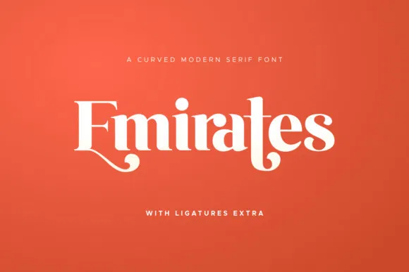 Пример шрифта Emirates