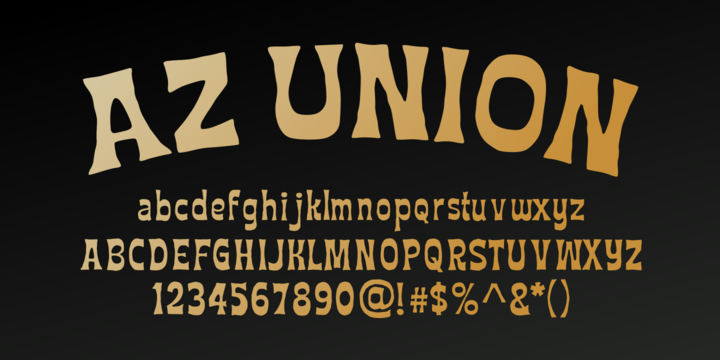 Пример шрифта AZ Union Regular