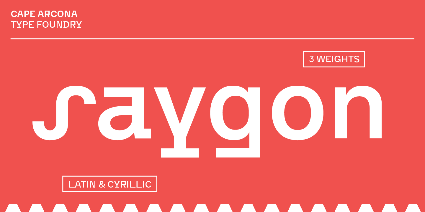 Пример шрифта CA Saygon