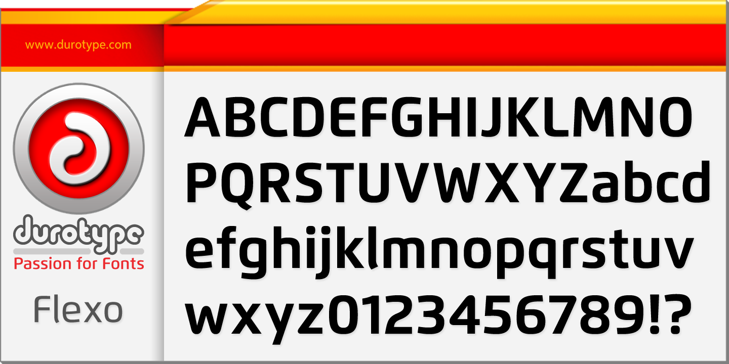 Пример шрифта Flexo Bold Italic