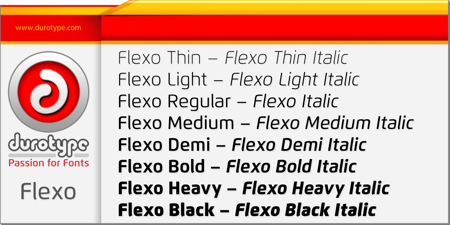 Пример шрифта Flexo Thin