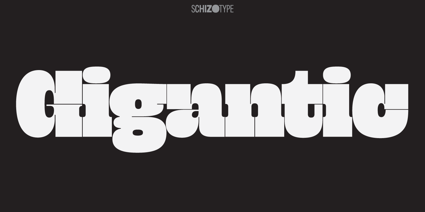 Пример шрифта Gigantic