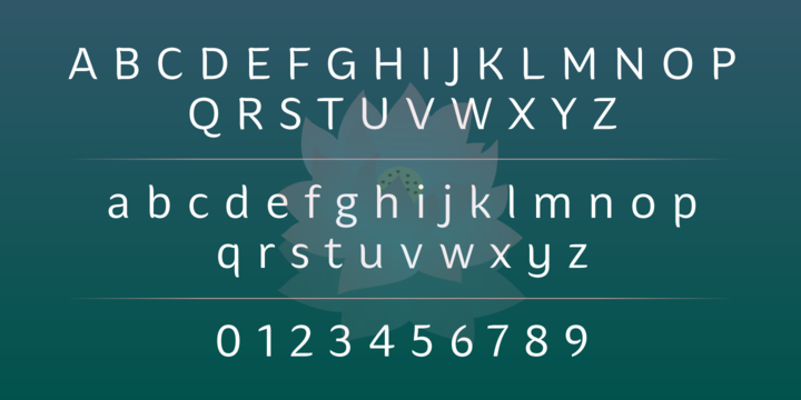 Пример шрифта Hua Italic