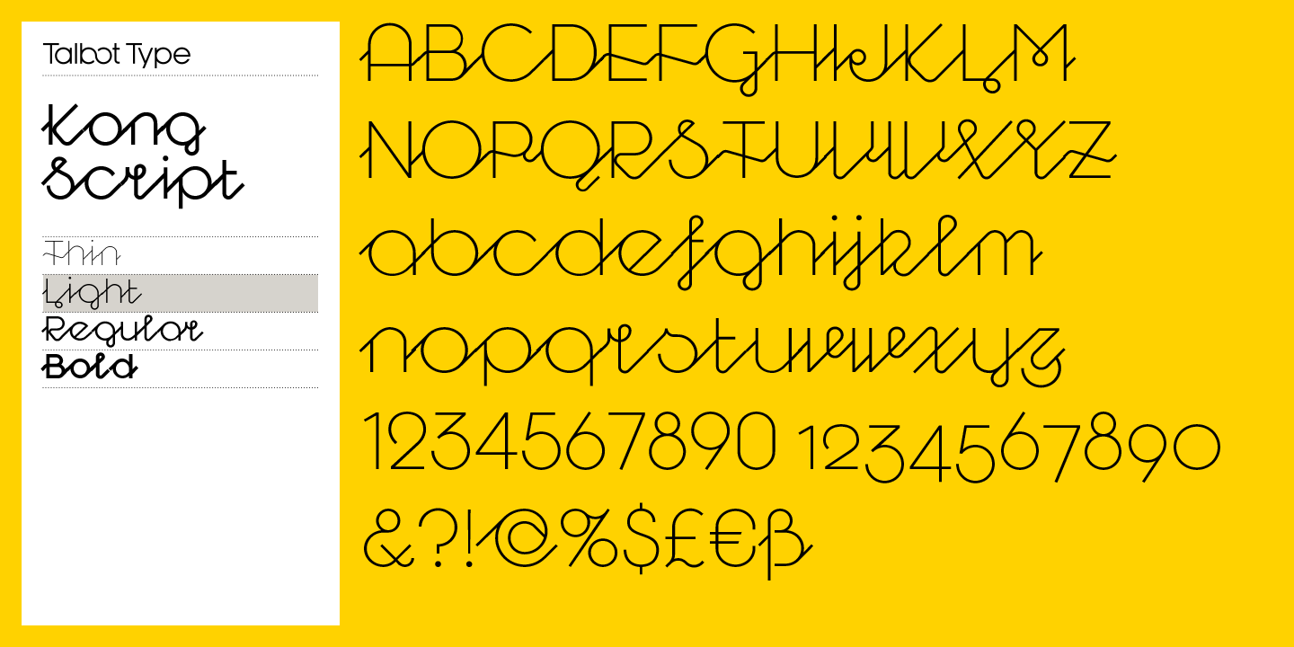 Пример шрифта Kong Script Regular Oblique
