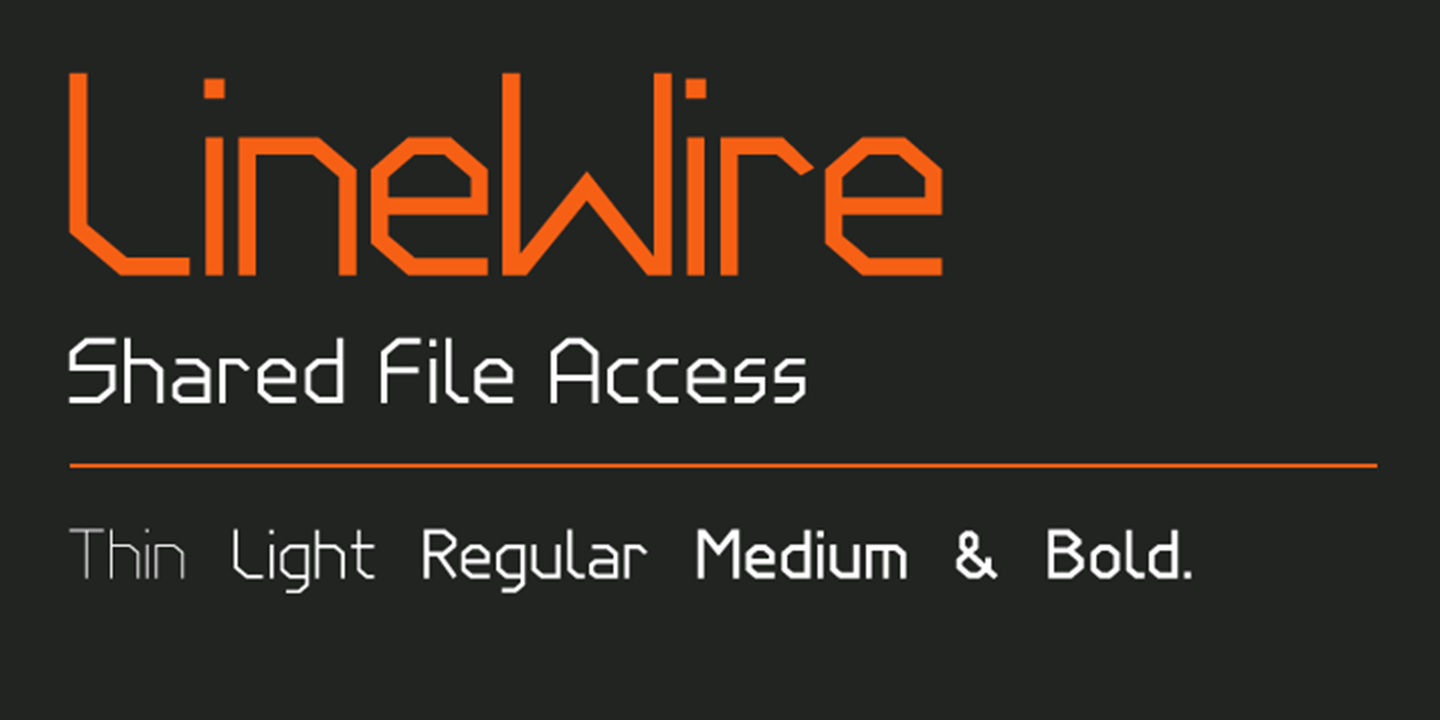 Пример шрифта LineWire