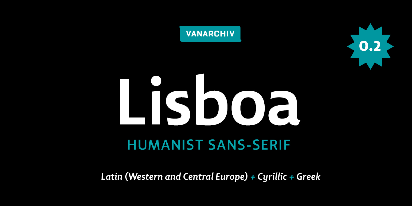 Пример шрифта Lisboa