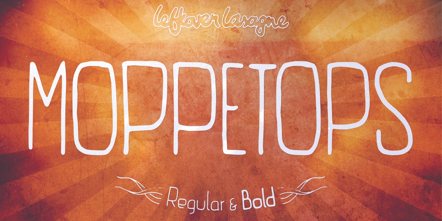 Пример шрифта Moppetops LL