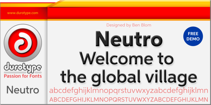 Пример шрифта Neutro