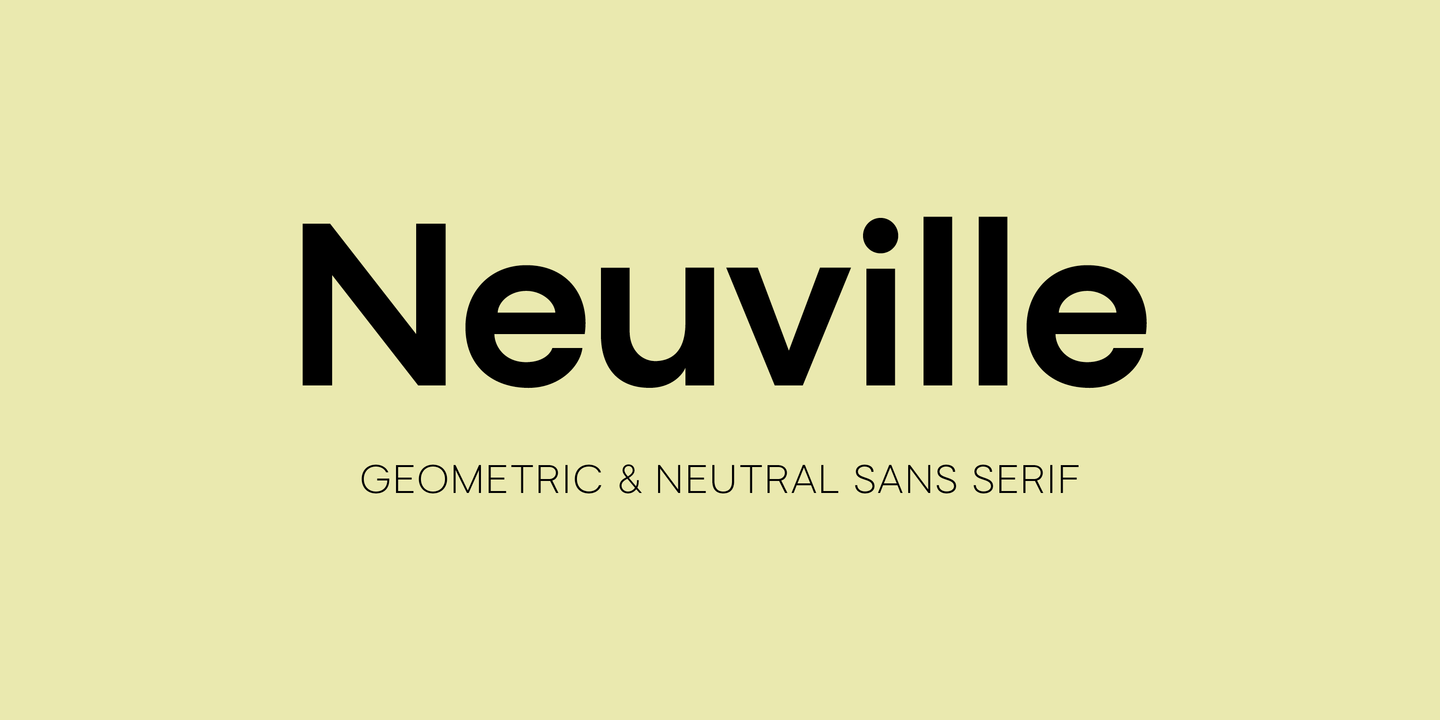 Пример шрифта Neuville