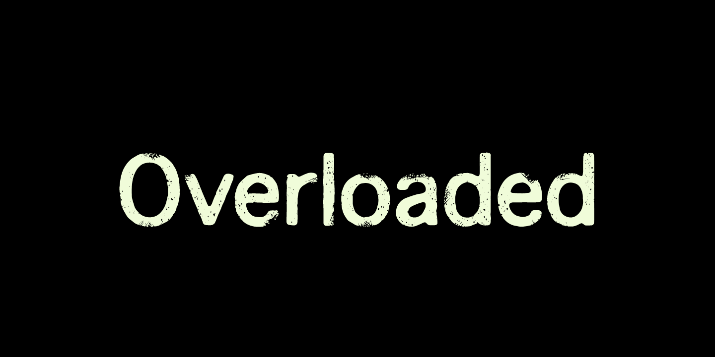 Пример шрифта Overloaded