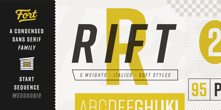 Пример шрифта Rift