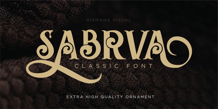 Пример шрифта Sabrva