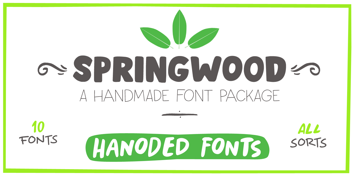 Пример шрифта Springwood