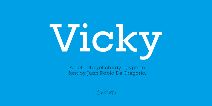 Пример шрифта Vicky