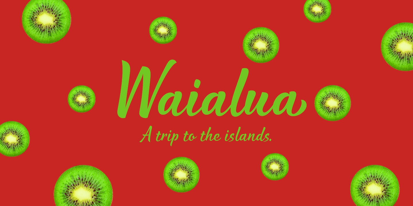 Пример шрифта Waialua