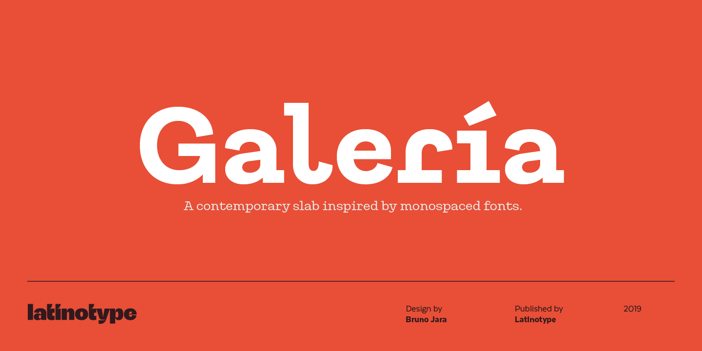 Пример шрифта Galeria