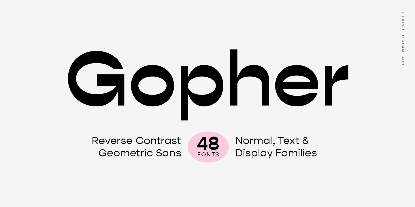 Пример шрифта Gopher Display