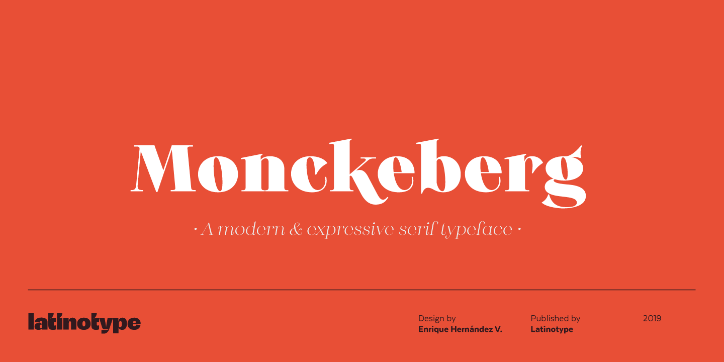 Пример шрифта Monckeberg
