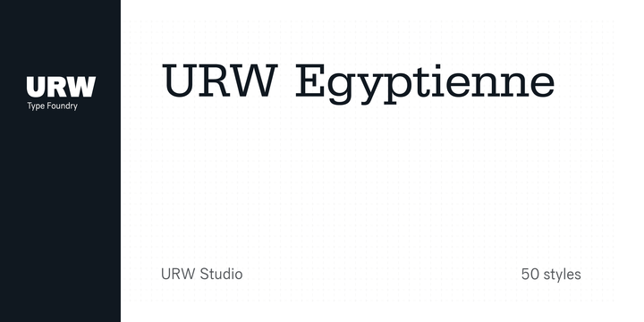 Пример шрифта Egyptienne URW Extra Wide