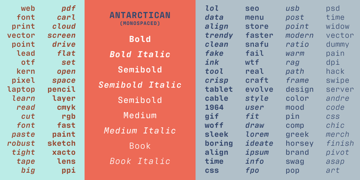 Пример шрифта Antarctican Headline Semibold